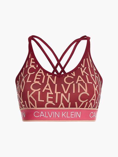 Calvin Klein Ruhák HU201398 | Calvin Klein Low Impact Női Sportmelltartó Rózsaszín